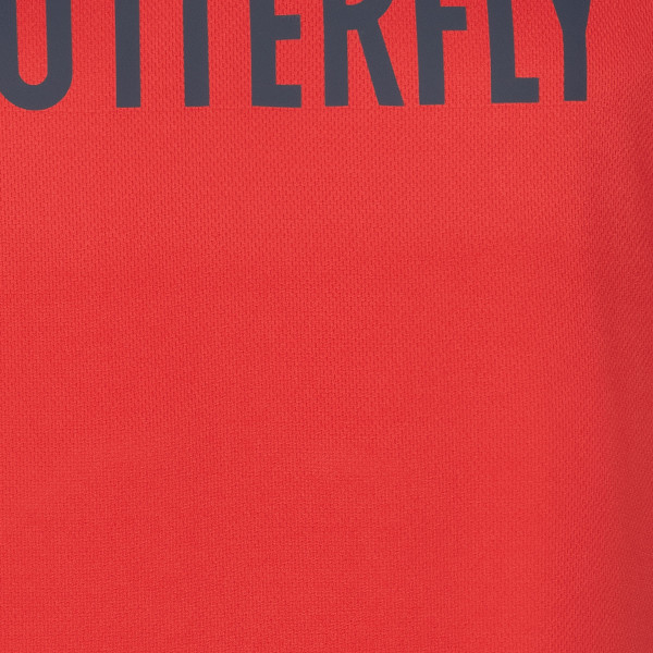 Butterfly Toc T-Shirt: Front View of Butterfly Logo of Red Shirt